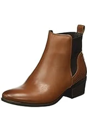 Pieces® PSBECCA Leather New Boot, Botas Chelsea Mujer, Marrón (Cognac), 37 EU