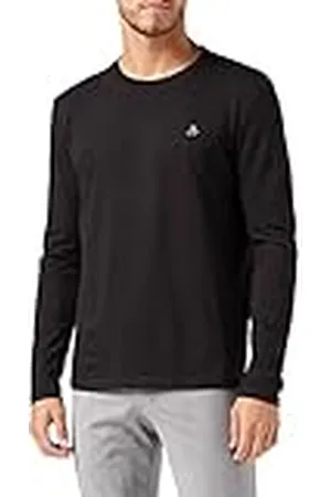 Marc O’ Polo Marc OߴPolo Hombre Camiseta de manga larga de punto de algodón orgánico con cuello redondo, (Black), XXL