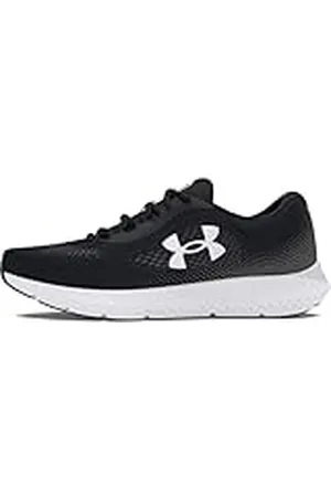 Under Armour UA Charged Rogue 4 Deportivas de hombre para correr, ligeros zapatos de deporte para hombre, color negro/blanco/blanco