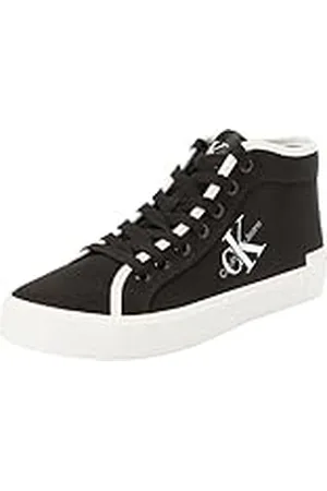 Calvin Klein Jeans Zapatillas Sneaker Mujer Altas, Negro (Black/Bright White), 38