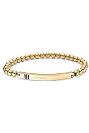Tommy Hilfiger Jewelry Pulsera para Mujer en Oro Amarillo con una Placa Grabada - 2700787