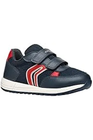 Geox J ALBEN Boy C, Zapatillas, Navy/Red, 34 EU
