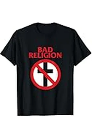 Bad Religion Camiseta Oficial - Logo Crossbuster, Manga Corta, Negro, Talla S, Mujer