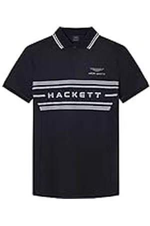 Hackett Amr Chest Panel Polo, (Black) A, M para Hombre