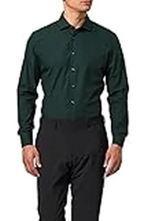 Seidensticker Popelina de manga larga ajustada Camisa Hombre, A2, 38