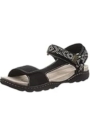 Clarks Amanda Step, Sandalia, para Mujer, Negro (Black Sde), 41 EU