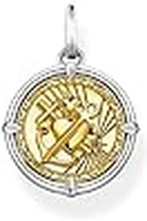 Thomas Sabo Colgante con Motivos Inspirados en la Espiritualidad y Buena Fortuna, Abalorio con Motivos de Ancla, Cruz y Corazón