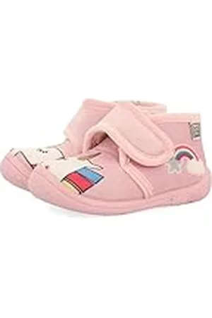 Gioseppo Zapatillas de estar por casa blancas con carita bordada para bebé albee