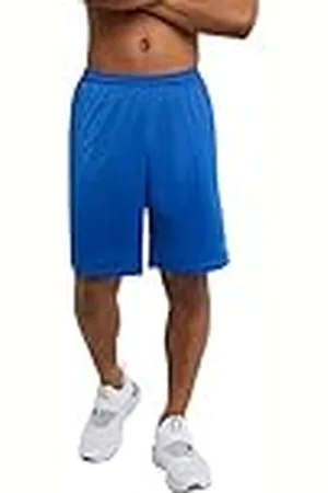 Champion Pantalones cortos para hombre, de la marca , diseño con rejilla y bolsillos Swiss Blue 38