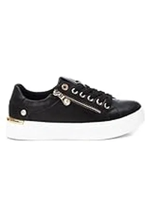 Xti Zapatilla Mujer Negro - Calzado Cómodo y Versátil - Moda Casual - Modelo 14312601 (Talla 39)
