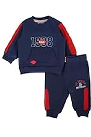 Lee Conjunto de 2 piezas, Suéter + Joggers, Bebés, (0 a 24 meses), Unisex, Niño, Niña, Suave, Lindo, Cálido, Sudadera + Pantalón, Modelo GLC2540 JOG BB S3-24M, BLEU