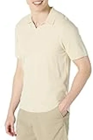 Amazon Polo de Punto de Manga Corta y Corte Recto Hombre, , XS
