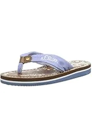 QS by s.Oliver Casual, Chanclas Niñas, Blau (Blue 800), 33 EU