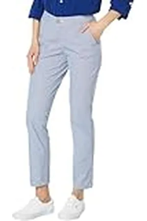 Tommy Hilfiger Hampton-Pantalón Chino a Rayas Calzoncillos, Azul y Blanco, 46 para Mujer