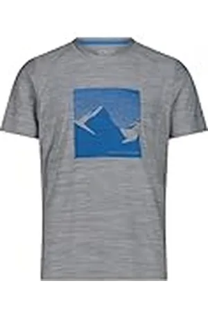 CMP Camiseta elástica de Punto Melange para Hombre, Color Gris Mel-River, 58, , 56