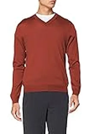 Falke Camiseta de Manga Larga con Cuello de Pico para Hombre, Hombre, 60001, , XXXL