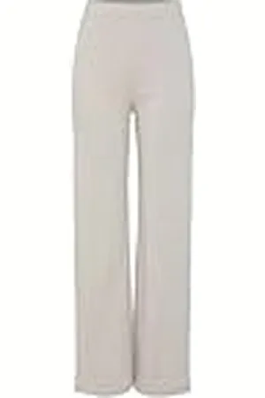 Pieces® Pcpepper HW Pants BC Pantalones de Tela, Gris Plateado, S Mujeres