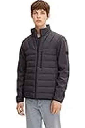 TOM TAILOR Hombre Chaqueta acolchada híbrida 1031781, , M