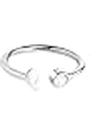 SINGULARU Anillo Personalizado Letter Spark . Ajustable. de Ley 925 con Acabado Baño de Rodio. Talla Unica. Joyas para Mujer. Letra Q