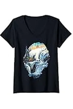 Bear Design Mujer Oso Camiseta Cuello V