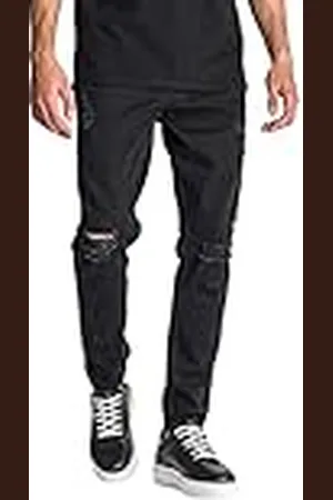 Gianni Kavanagh Ripped Carrot Leg JeansBlackXL
