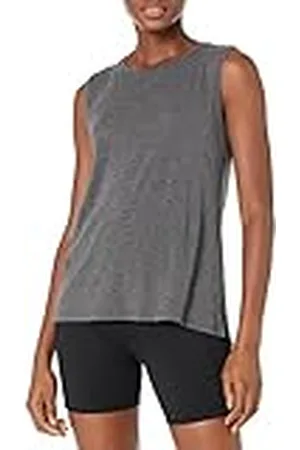 Amazon Top de Yoga de Algodón Suave de Corte Relajado (Disponible en Tallas Grandes) (Anteriormente Core 10) Mujer, , S