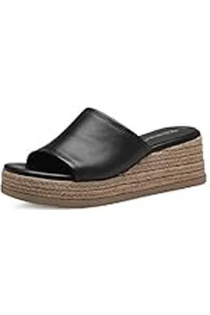 Tamaris Damen 1-27238-42, Sandalias Planas Mujer, Black, 37 EU