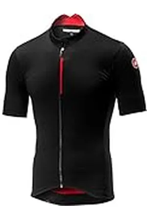 Castelli Espresso - Camiseta para Hombre, Hombre, Camiseta, 4519012, Negro/Rojo, M