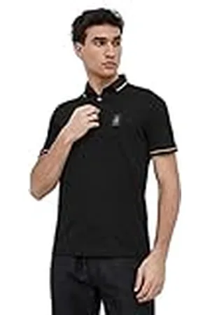 Armani Exchange Icon Regular Fit, Gold Detail, Polo Camiseta Tipo, , XL para Hombre