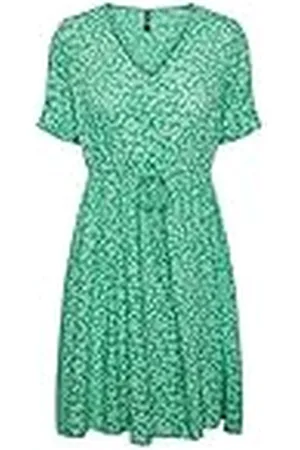 Pieces® Pcnya SS Dress BF Vestido, Verde irlandés/AOP: Flower, S para Mujer