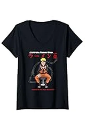 Naruto Mujer Tienda de ramen Shippuden Ichiraku Camiseta Cuello V