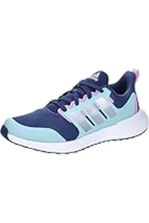 adidas Fortarun 2.0 Cloudfoam Lace Shoes, Zapatillas para Correr, Dark Blue/Silver Met/Semi Flash Aqua, 28 EU