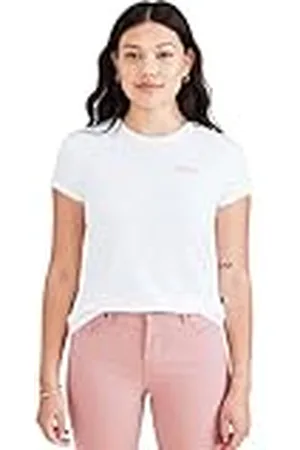Dockers Logo Tés, Script Graphic tee Lucent White (Old Rose) Graphic, L para Mujer