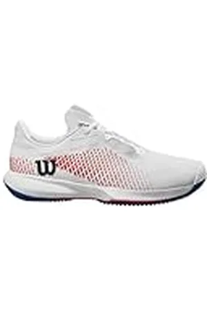 Wilson Kaos Swift 1.5, Tennis Shoe Mujer, White/Deja VU Blue Red, 38 EU