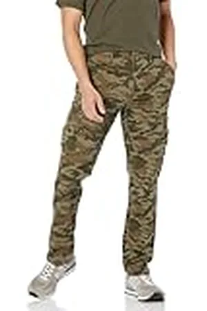 Amazon Pantalón Cargo, elástico y de Corte Ajustado (Disponible en Tallas Grandes y Largos Especiales) Hombre, , 32W / 32L