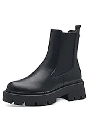 Tamaris Mujer Botines, señora Botines con Plataforma,TOUCHit,Botas,Medias Botas de Plataforma,Planas,Black Uni,40 EU