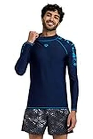 Arena Camiseta de Manga Larga Hombre con protección UV Rash Graphic