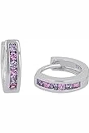 Prinzessin Lillifee Pendientes de aro de plata de ley 925 para niñas, con circonita sintética, 1,2 cm, plateados, en caja de regalo, 2036439