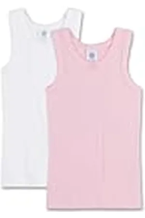 Sanetta 33369 Camiseta Interior, Rosa, 92-98 (Pack de 2) para Niñas
