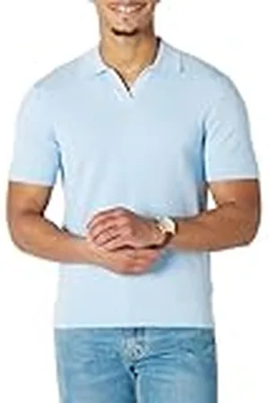 Amazon Polo de Punto de Manga Corta y Corte Recto Hombre, , S