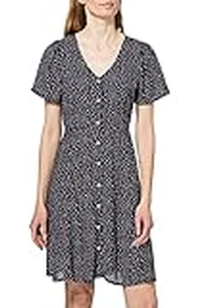 ONLY ONLSONJA Life S/S Dress Noos WVN Vestido, Night Sky/AOP:Dot W Macadamia, 36 para Mujer