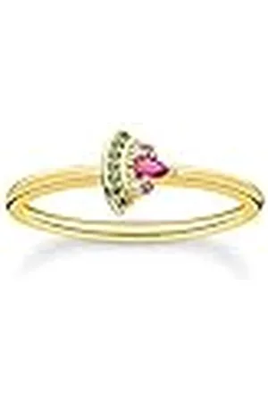 Thomas Sabo Anillo sandía plata chapada en oro TR2353-488-7-52
