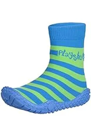 Playshoes Zapatillas de Playa con protección UV Raya, Zapatos de Agua, Unisex niños, Verde/Azul (Green/Blue), 22/23 EU