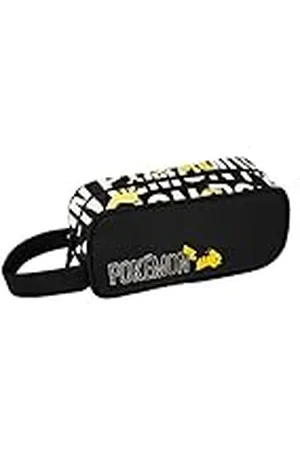 Pokemon Estuche Escolar Gamer Case - Diseño Pikachu con Asa Lateral - Portatodo con 1 Compartimento - Interior Forrado y Cierre de Cremallera - 11×24×10 cm - Toybags