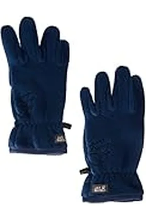 Jack Wolfskin Fleece Glove Kids - Guantes de Forro Polar con Marca Baksmalla, índigo Oscuro, 140 cm, Unisex para niños, , 140