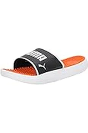 PUMA Masaje Deslizante Softride, Sandalias Hombre, Negro White Cayenne Pepper, 39 EU
