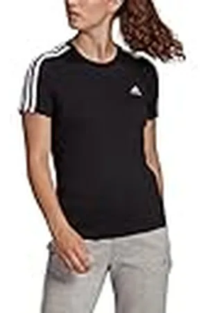 adidas Mujer Essentials Slim 3-Stripes Tee, , XS