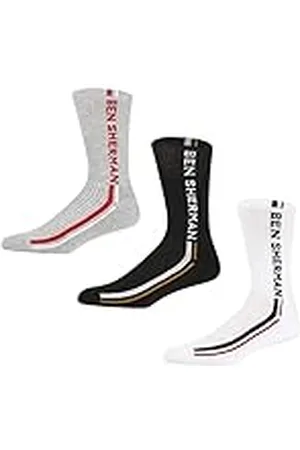 Ben Sherman Calcetines Deportivos Gruesos para Hombre con impresión a Color, Marca auténtica, Paquete múltiple de 3 Ben Sherma, , Taille Unique