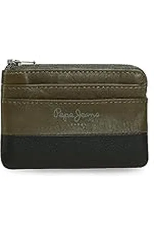 Pepe Jeans Dual Monedero Verde 11x7x1,5 cms Piel