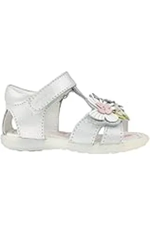 Primigi Piera-E 8177377 - Sandalias de Cuero para niña, Color Plateado, Talla 24